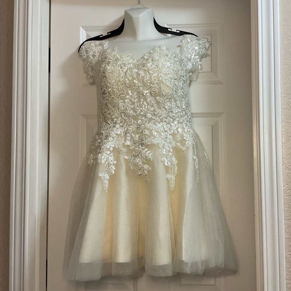 CHIC LACE MINI DRESS